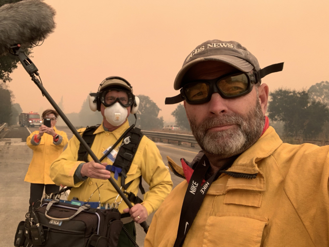 Steve Theroux and Larry Warner covering the Kincade Fire