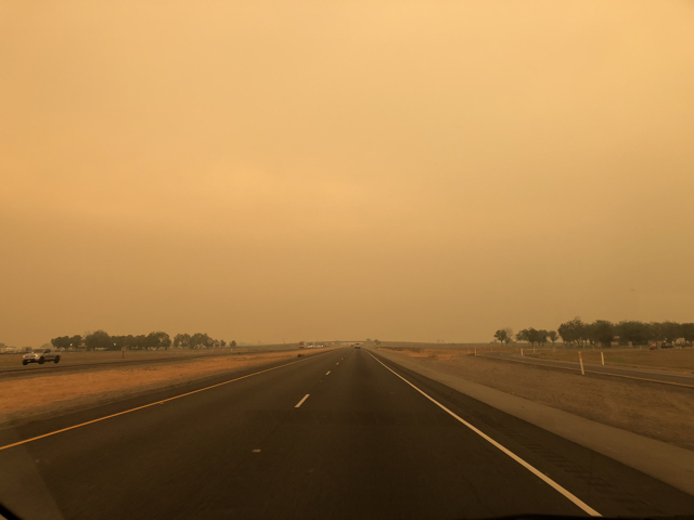 Air quality approaching Carr Fire